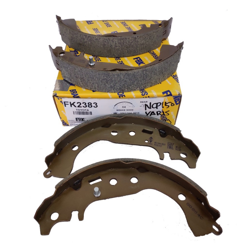 FBK Rear Brake Shoes for Toyota Vios NCP150. 1 Set (Ref Part No: FK2383) - Brake Pads/Shoes 