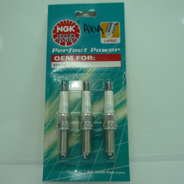 NGK Spark Plug LKR6C OEM for Axia 1.0 3 pcs - Spark Plugs